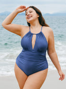 Women Knitted Nylon One Pieces Swimwear Sustainable Plus Size One-Pieces - BERLOOK