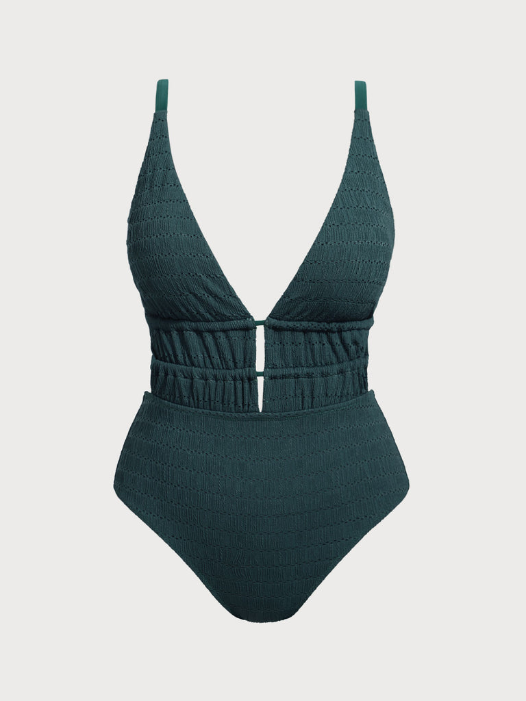 Women Knitted Nylon One Pieces Swimwear Sustainable Plus Size One-Pieces - BERLOOK