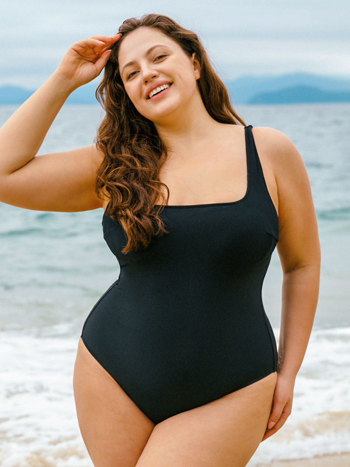 Women Knitted Nylon One Pieces Swimwear Sustainable Plus Size One-Pieces - BERLOOK