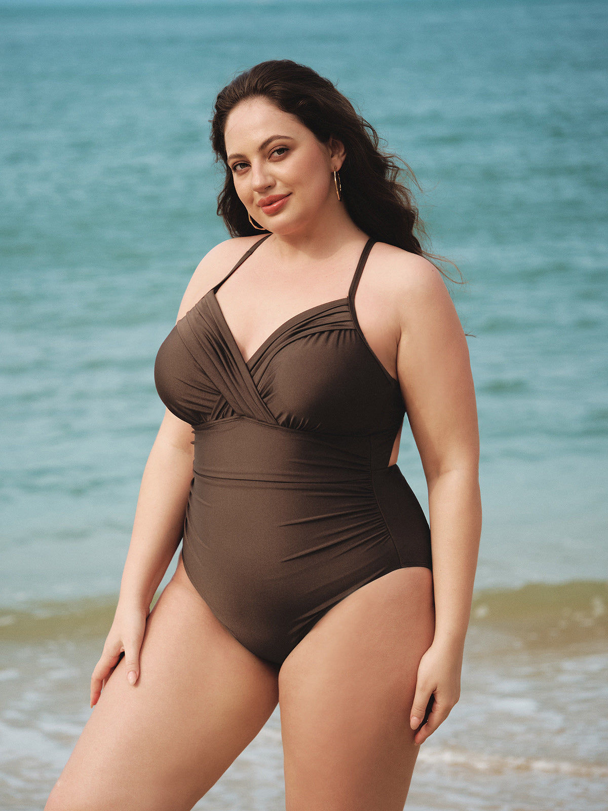 Women Knitted Nylon One Pieces Swimwear Sustainable Plus Size One-Pieces - BERLOOK