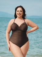 Women Knitted Nylon One Pieces Swimwear Sustainable Plus Size One-Pieces - BERLOOK