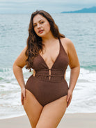 Women Knitted Nylon One Pieces Swimwear Sustainable Plus Size One-Pieces - BERLOOK
