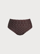 Women Knitted Nylon Prined Bikini Bottoms Brown Sustainable Plus Size Bikinis - BERLOOK