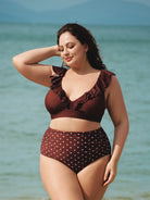 Women Knitted Nylon Prined Bikini Bottoms Sustainable Plus Size Bikinis - BERLOOK