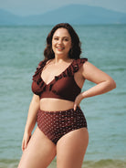 Women Knitted Nylon Prined Bikini Bottoms Sustainable Plus Size Bikinis - BERLOOK