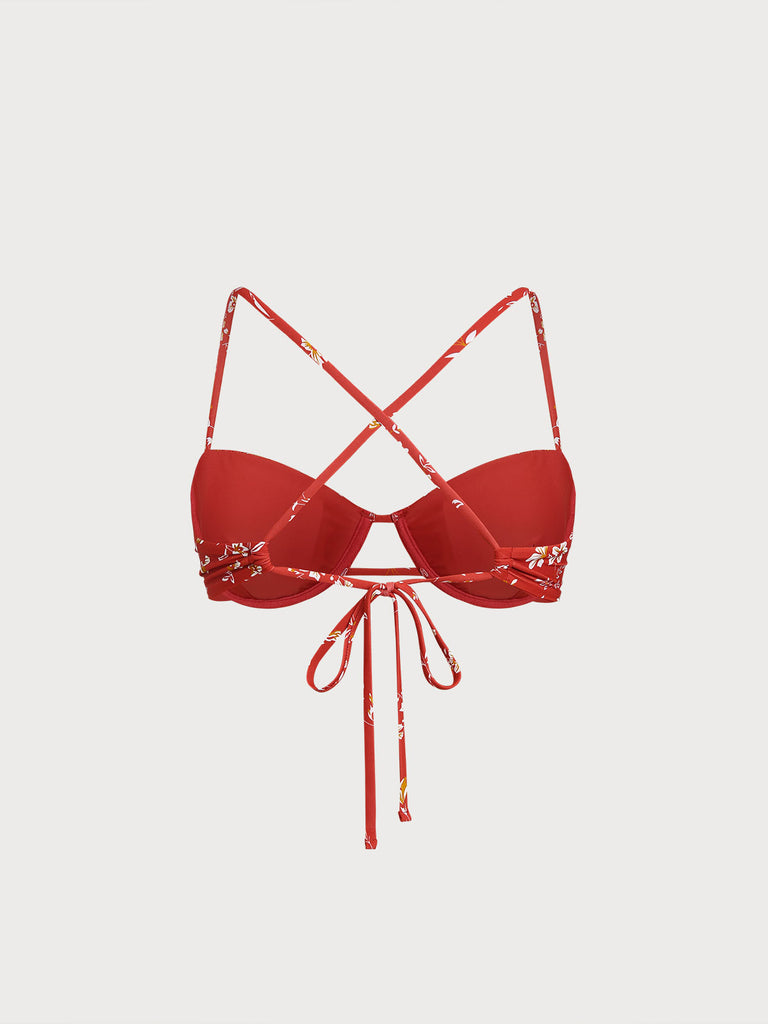 Women Knitted Nylon Printed Bikini Tops Sustainable Bikinis - BERLOOK
