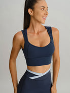 Women Knitted Nylon Sports Bras Sustainable Yoga Tops - BERLOOK