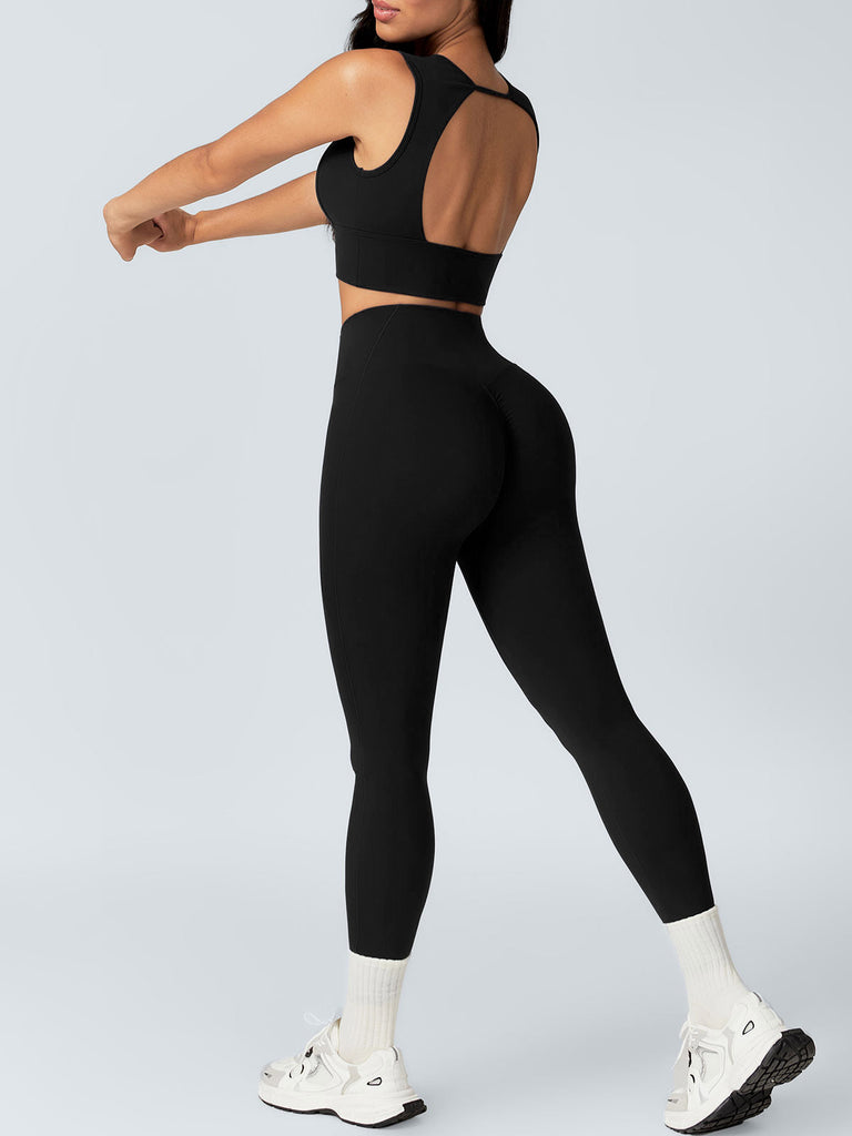 Women Knitted Nylon Sports Bras Sustainable Yoga Tops - BERLOOK