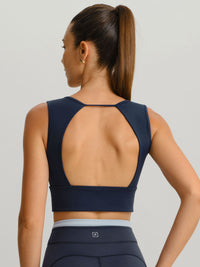 Women Knitted Nylon Sports Bras Sustainable Yoga Tops - BERLOOK