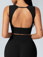 Women Knitted Nylon Sports Bras Sustainable Yoga Tops - BERLOOK