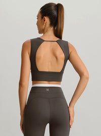 Women Knitted Nylon Sports Bras Sustainable Yoga Tops - BERLOOK