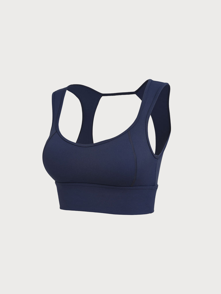 Women Knitted Nylon Sports Bras Sustainable Yoga Tops - BERLOOK