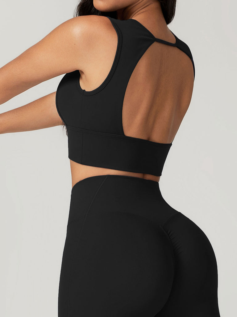 Women Knitted Nylon Sports Bras Sustainable Yoga Tops - BERLOOK