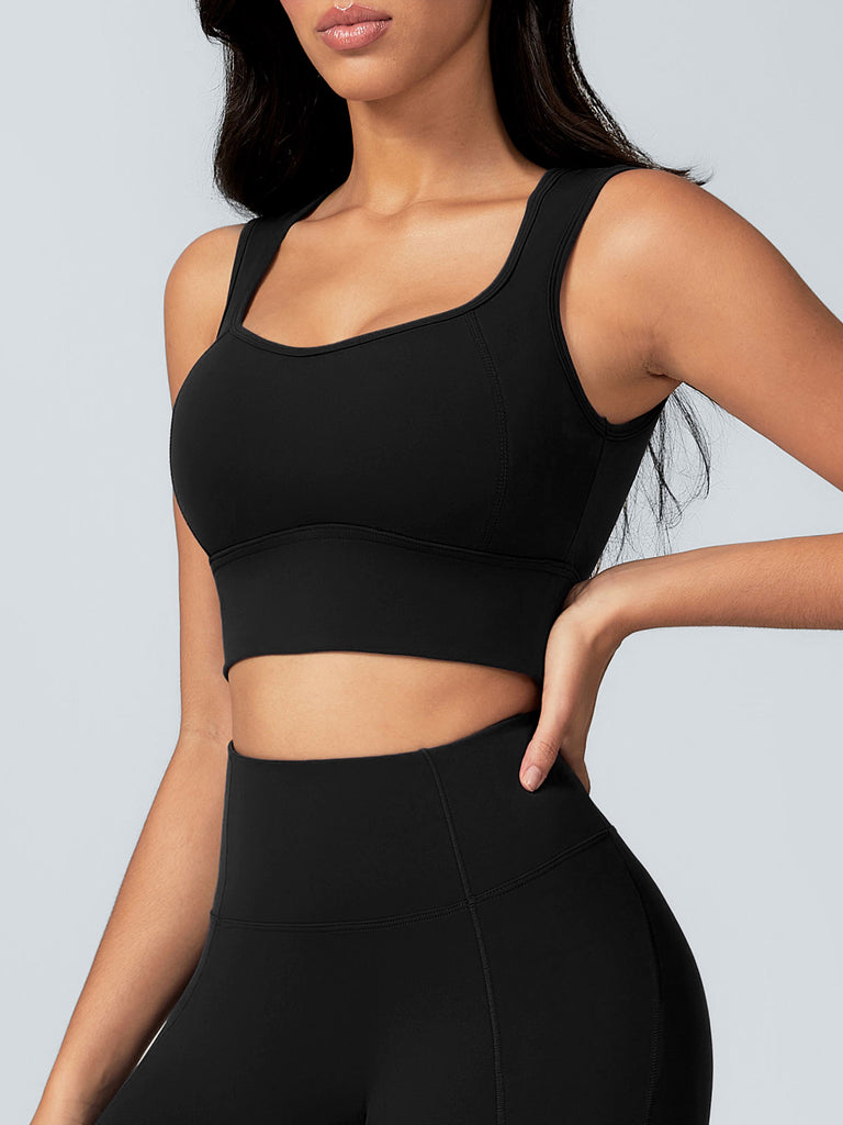 Women Knitted Nylon Sports Bras Sustainable Yoga Tops - BERLOOK