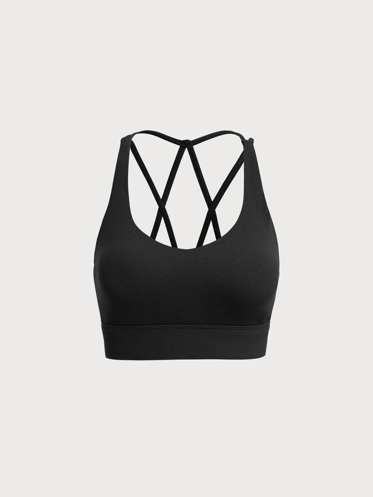 Women Knitted Nylon Sports Bras Sustainable Yoga Tops - BERLOOK