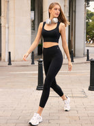 Women Knitted Nylon Sports Bras Sustainable Yoga Tops - BERLOOK