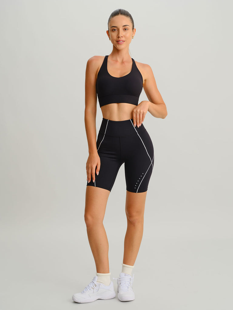 Women Knitted Nylon Sports Bras Sustainable Yoga Tops - BERLOOK