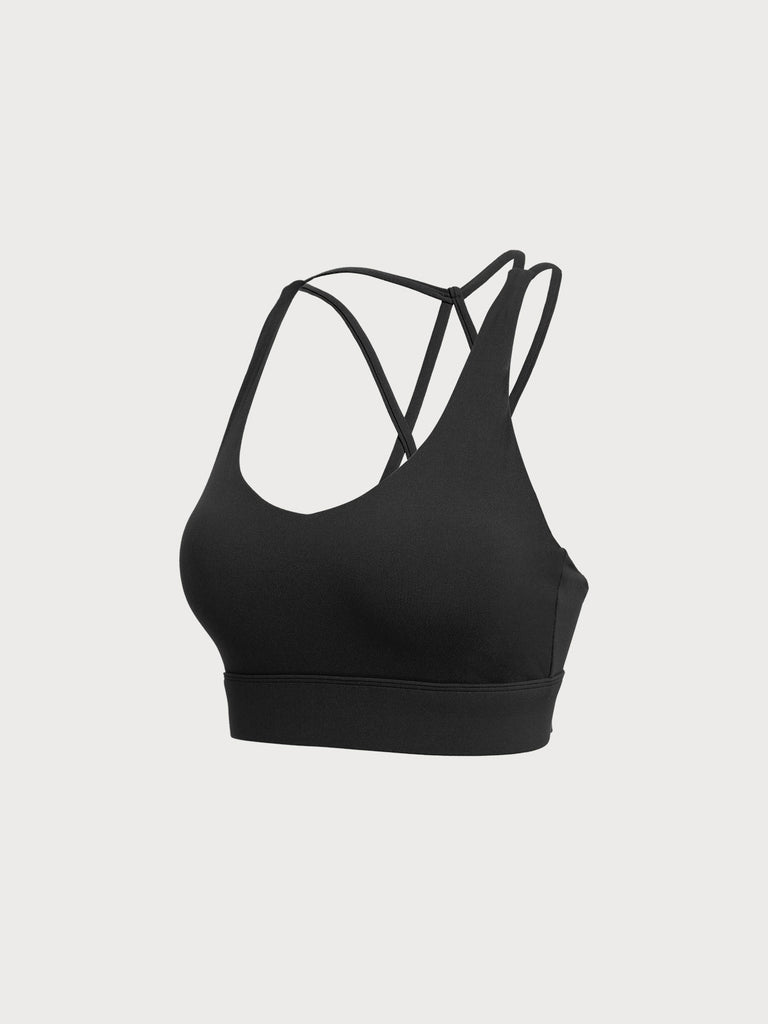 Women Knitted Nylon Sports Bras Sustainable Yoga Tops - BERLOOK