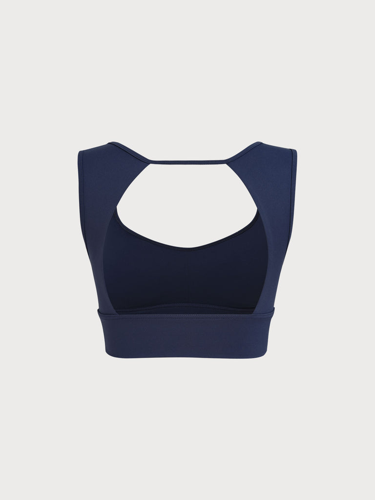 Women Knitted Nylon Sports Bras Sustainable Yoga Tops - BERLOOK