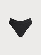 Women Knitted Nylon Surf Bottoms Black Sustainable Surfing Clothes - BERLOOK