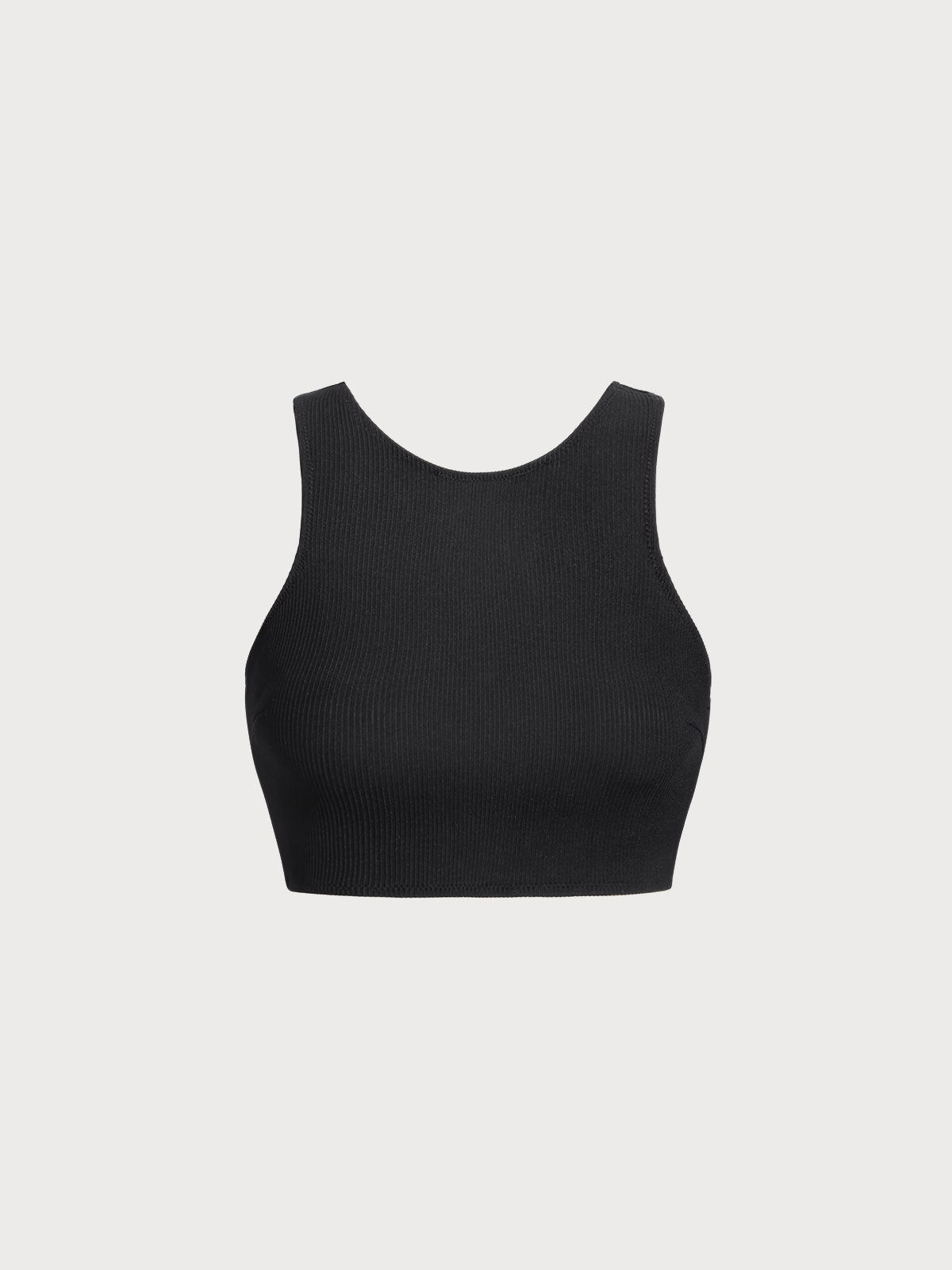 Women Knitted Nylon Surf Tops Black Sustainable Surfing Clothes - BERLOOK