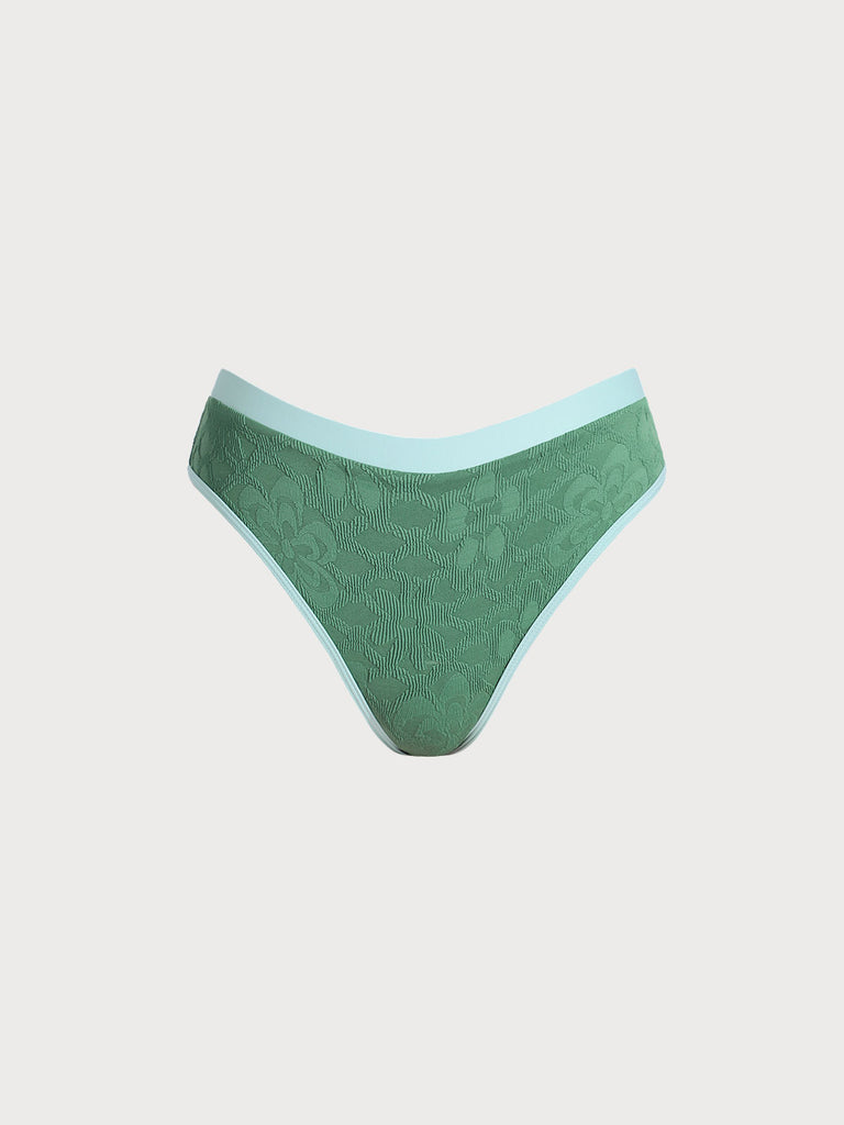 Women Knitted Nylon Surfing Bottoms Dark Green Sustainable Surfing Clothes - BERLOOK