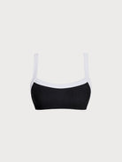 Women Knitted Nylon Surfing Tops Black Sustainable Surfing Clothes - BERLOOK