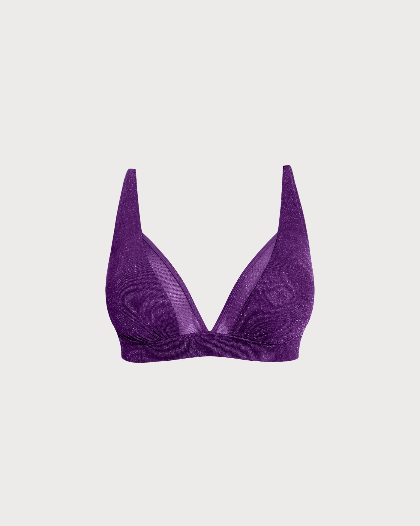 Women Knitted Nylon Tankini Tops Purple Sustainable Plus Size Bikinis - BERLOOK