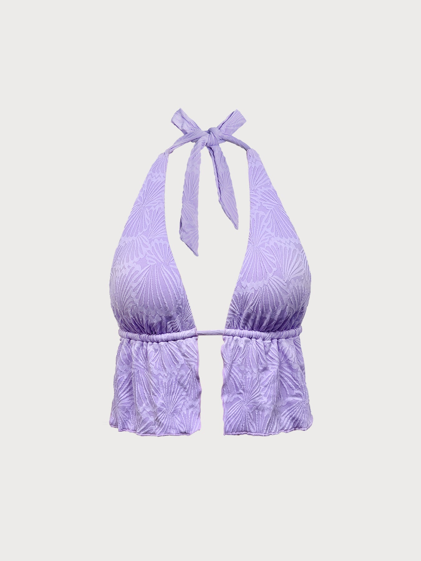 Women Knitted Nylon Tankini Tops Purple Sustainable Tankinis - BERLOOK