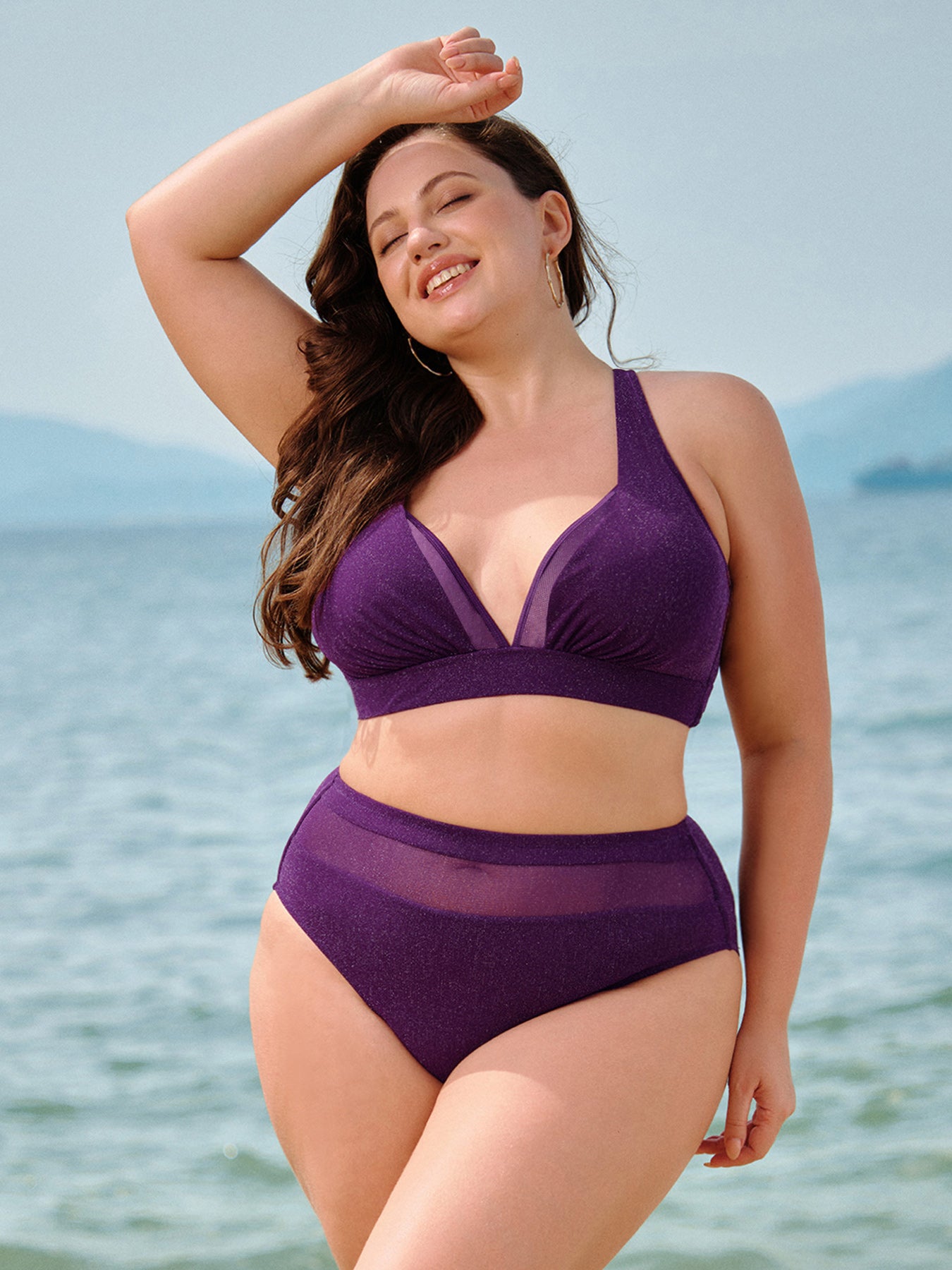 Women Knitted Nylon Tankini Tops Sustainable Plus Size Bikinis - BERLOOK