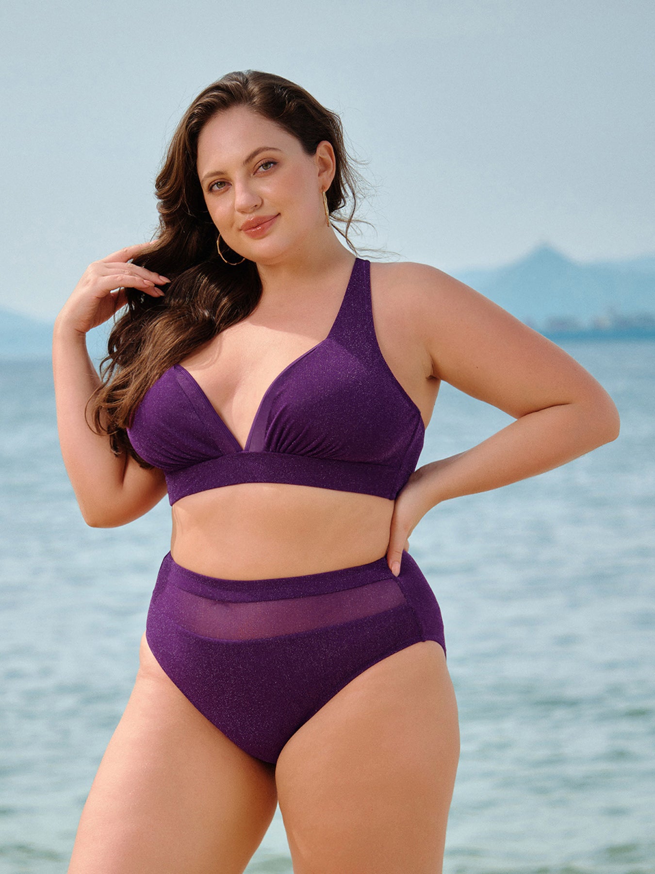 Women Knitted Nylon Tankini Tops Sustainable Plus Size Bikinis - BERLOOK