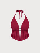 Women Knitted Nylon Tankini Tops Sustainable Plus Size Tankinis - BERLOOK
