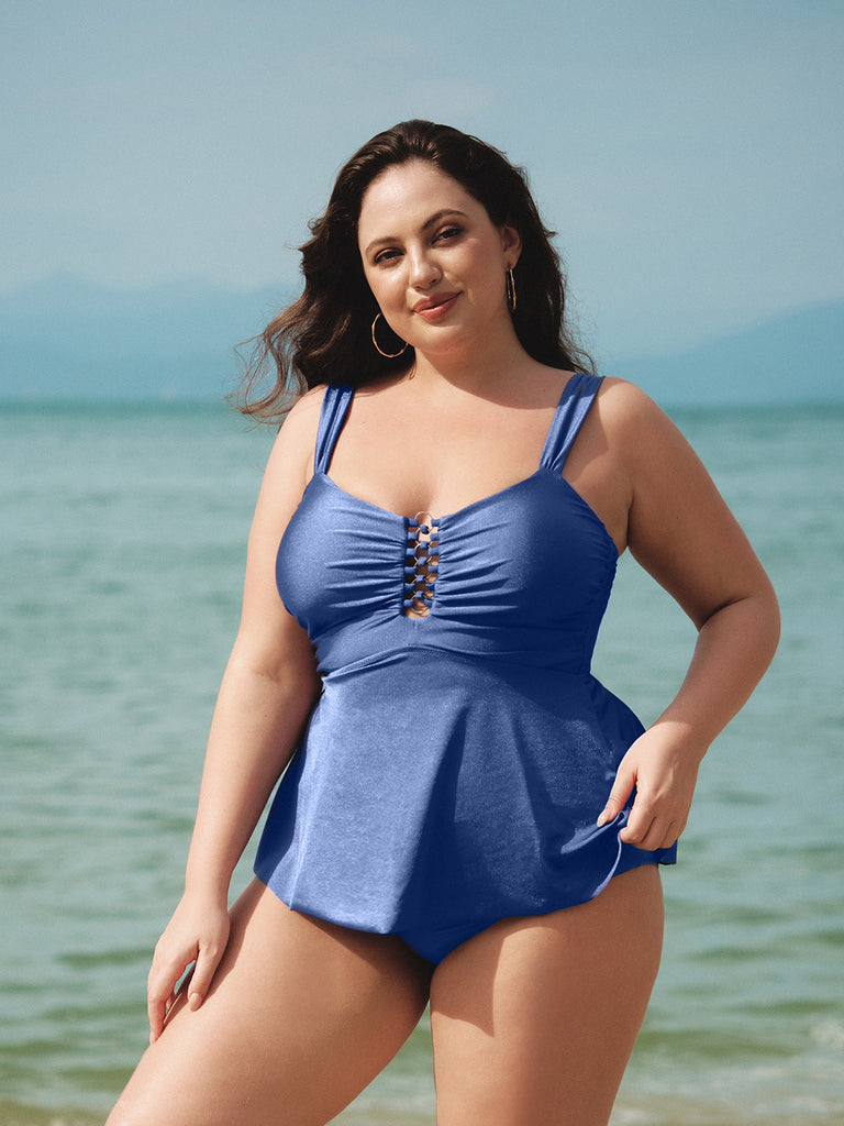 Women Knitted Nylon Tankini Tops Sustainable Plus Size Tankinis - BERLOOK