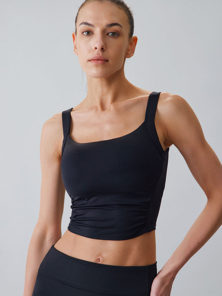 Women Knitted Nylon Yoga Camis Sustainable Yoga Tops - BERLOOK