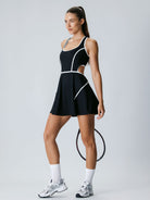 Women Knitted Nylon Yoga Dress Sustainable Yoga Dresses&Yoga Jumpsuit - BERLOOK