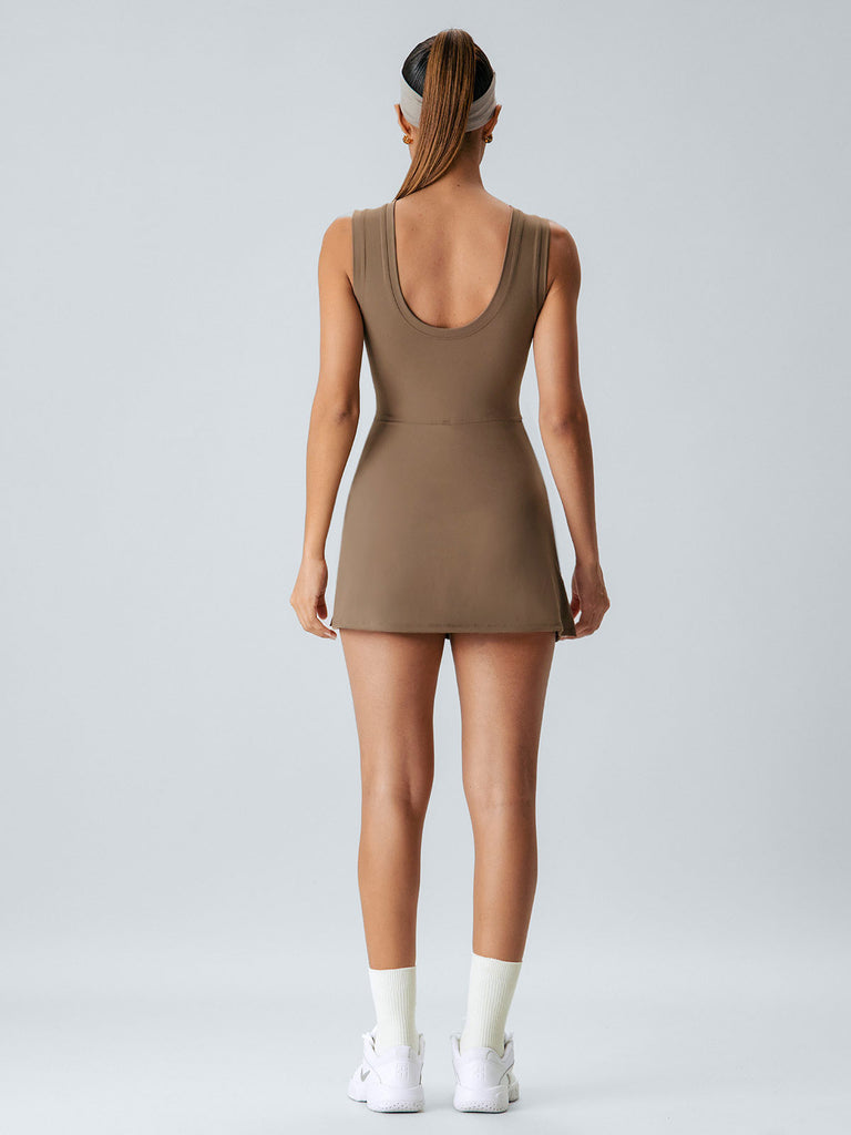 Women Knitted Nylon Yoga Dresses Sustainable Yoga Dresses&Yoga Jumpsuit - BERLOOK