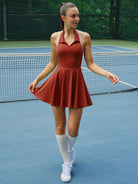 Women Knitted Nylon Yoga Dresses Sustainable Yoga Dresses&Yoga Jumpsuit - BERLOOK