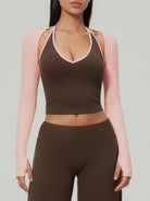 Women Knitted Nylon Yoga Jackets Pink Sustainable - BERLOOK
