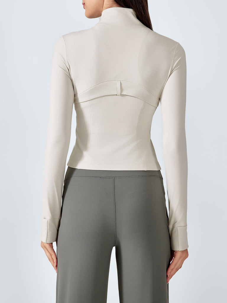 Women Knitted Nylon Yoga Jackets Sustainable Yoga Tops - BERLOOK
