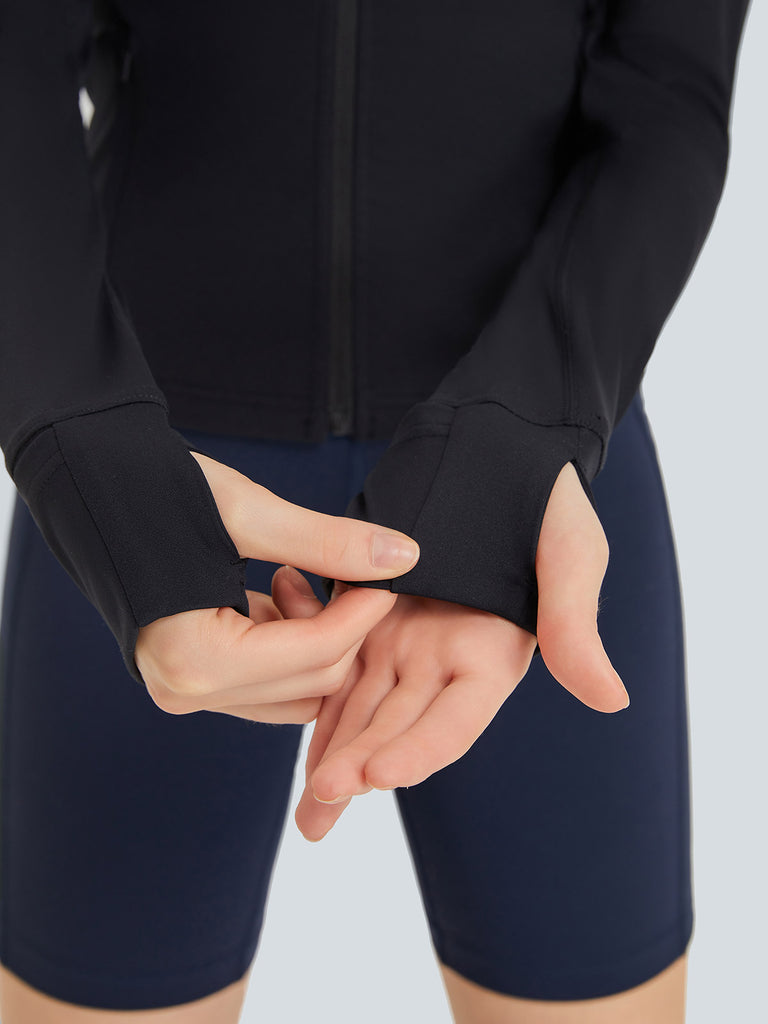 Women Knitted Nylon Yoga Jackets Sustainable Yoga Tops - BERLOOK