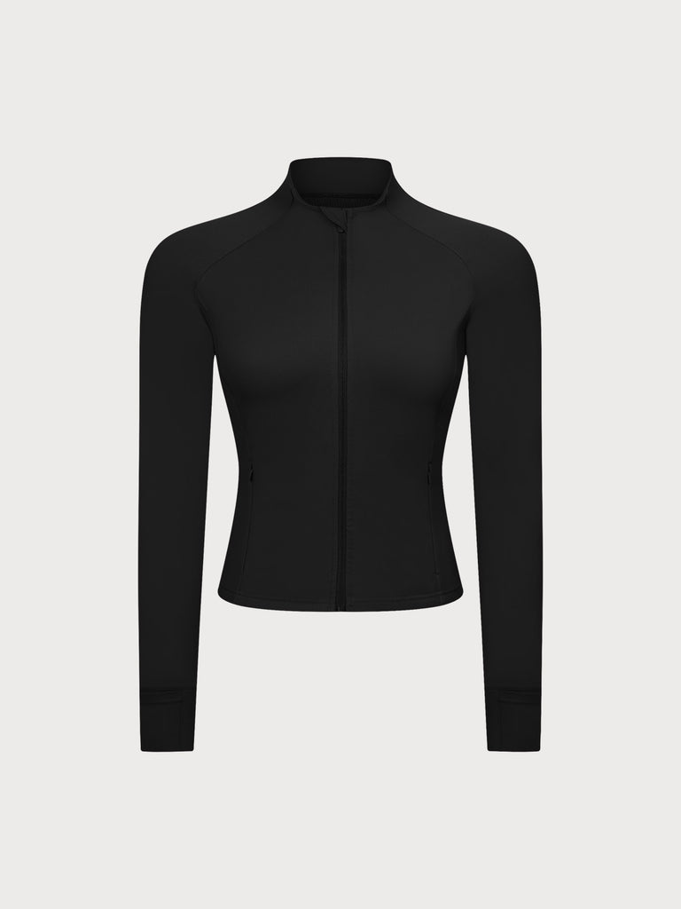 Women Knitted Nylon Yoga Jackets Sustainable Yoga Tops - BERLOOK