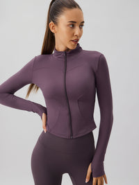 Women Knitted Nylon Yoga Jackets Sustainable Yoga Tops - BERLOOK