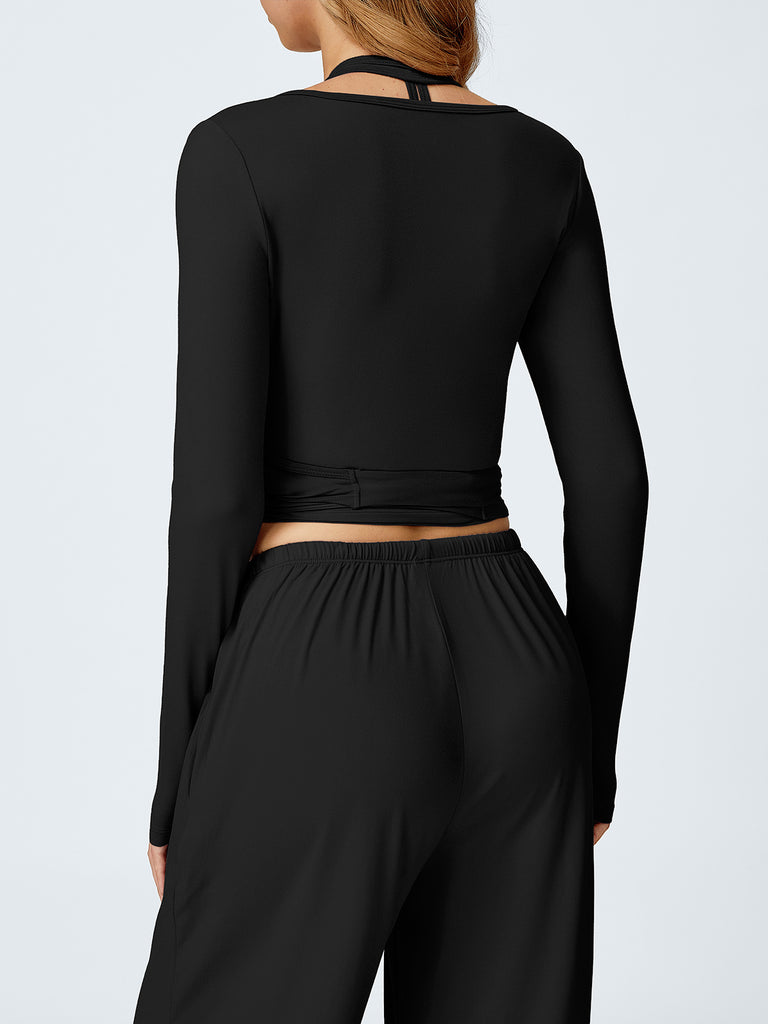 Women Knitted Nylon Yoga Jackets Sustainable Yoga Tops - BERLOOK