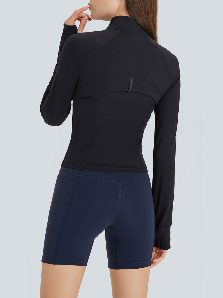Women Knitted Nylon Yoga Jackets Sustainable Yoga Tops - BERLOOK