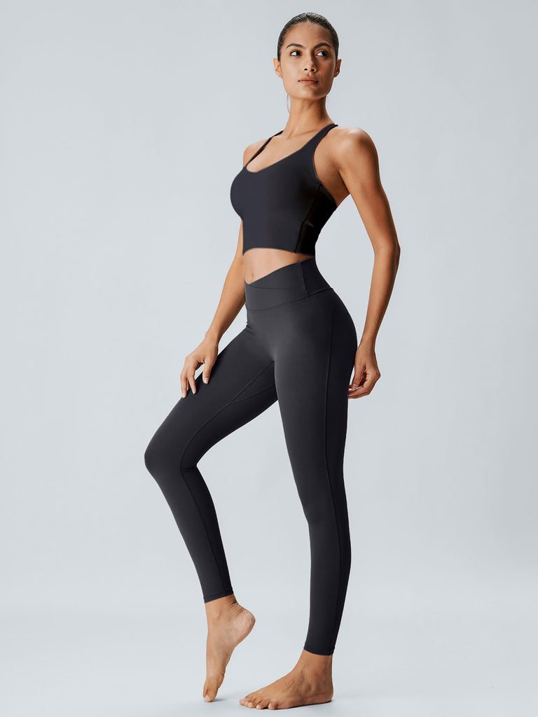 Women Knitted Nylon Yoga Leggings Sustainable Yoga Bottoms - BERLOOK