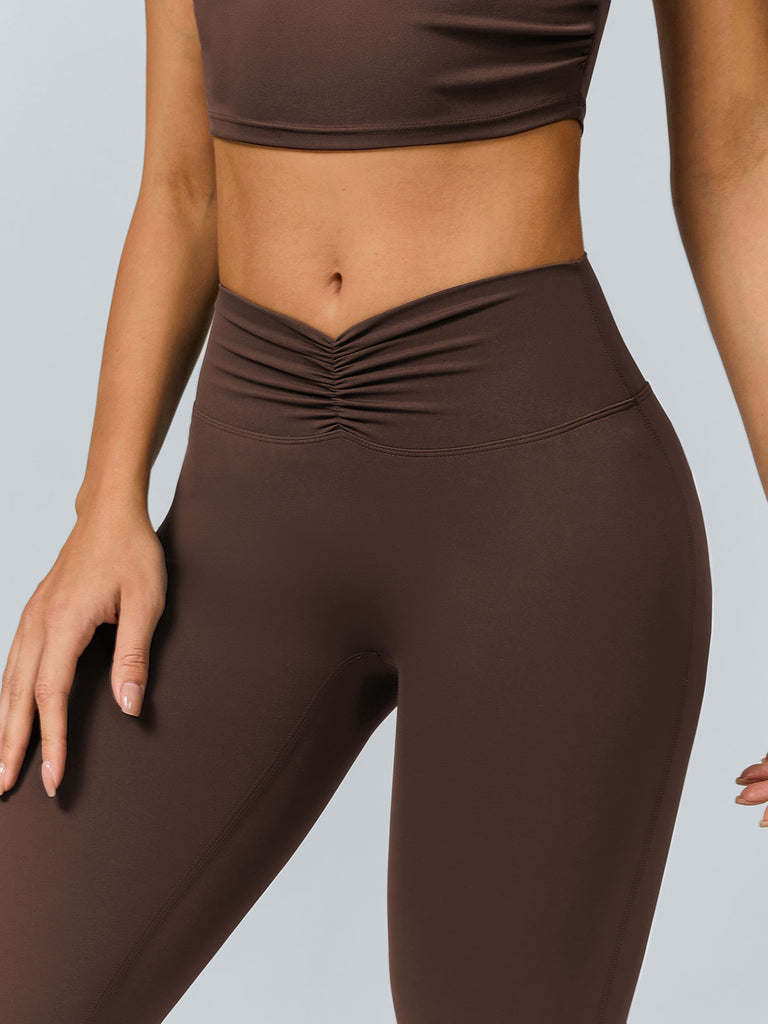 Women Knitted Nylon Yoga Leggings Sustainable Yoga Bottoms - BERLOOK