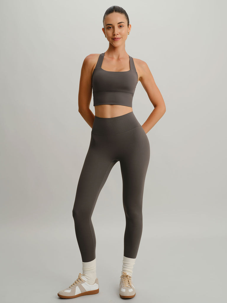 Women Knitted Nylon Yoga Leggings Sustainable Yoga Bottoms - BERLOOK