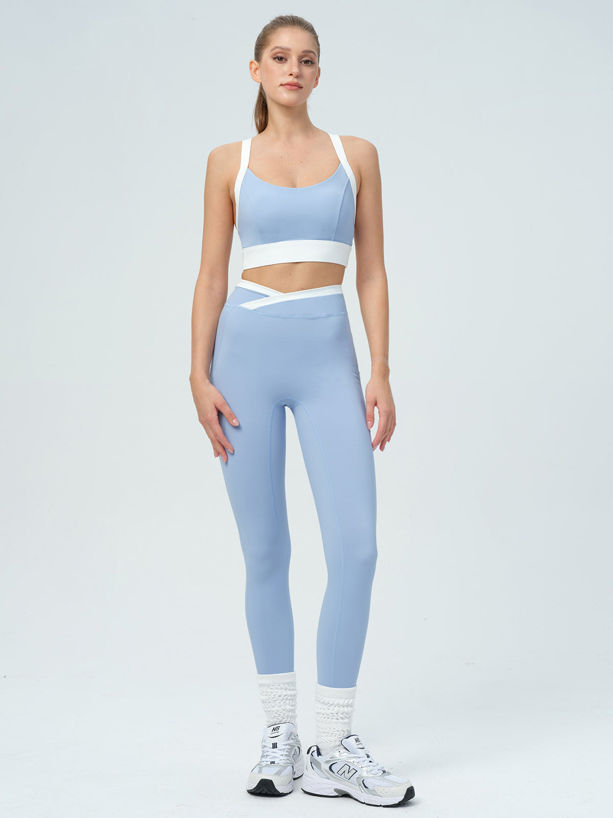 Women Knitted Nylon Yoga Leggings Sustainable Yoga Bottoms - BERLOOK