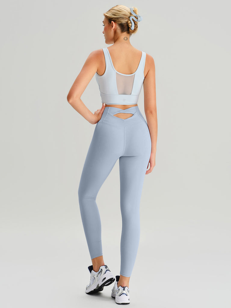 Women Knitted Nylon Yoga Leggings Sustainable Yoga Bottoms - BERLOOK