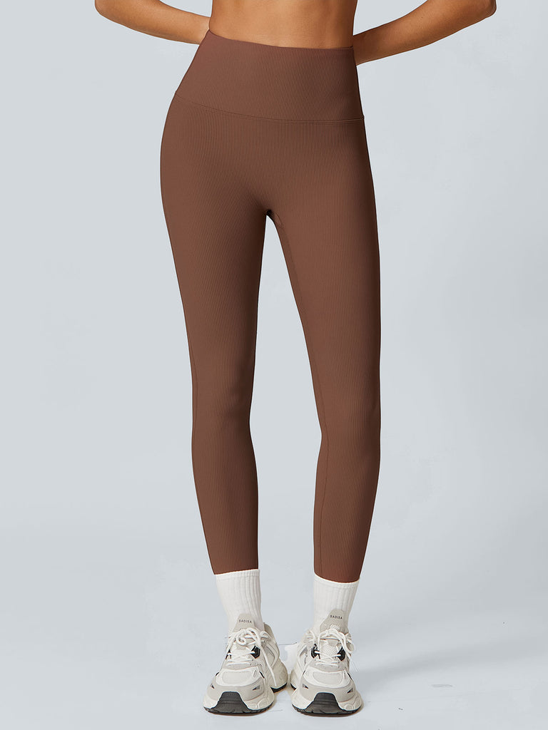 Women Knitted Nylon Yoga Leggings Sustainable Yoga Bottoms - BERLOOK